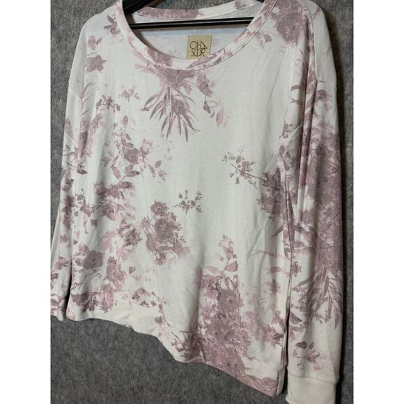 EUC Chaser Womens Long Sleeve Medium Floral Pullover - Picture 2 of 5